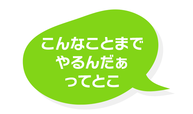 こんなことまでやるんだぁってとこ